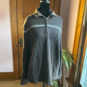 Vintage Y2K Banana Republic Zip Brown Knit Sweater Men’s L Minimalist Dadcore